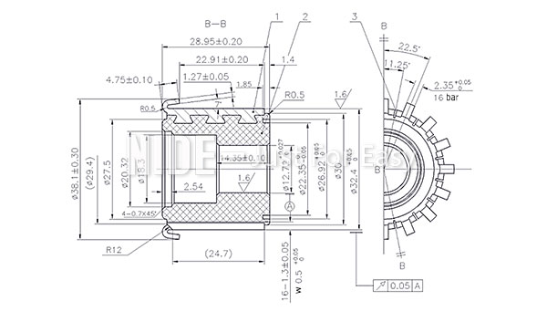 Tipo comutador do montante do acionador de partida dos segmentos do comutador 32 do motor da C.C. da C.A. para a ferramenta elétrica armature-94