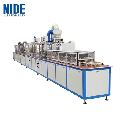 Linha automática de revestimento por pó eletrostático para isolamento do núcleo do motor estator sem escovas