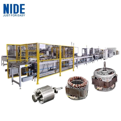 Linha de montagem automática do motor de indução do estator e do rotor da lavadora