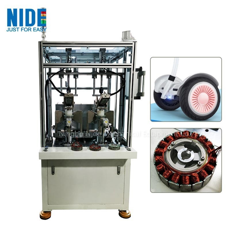 2 estações Wheel Hub Motor Stator máquina de enrolamento automática auto-equilíbrio scooter